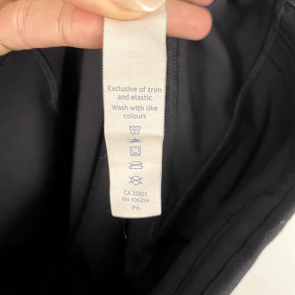 Lululemon Cropped Side Mesh Panel Leggings Black Size 4 - Picture 7 of 9